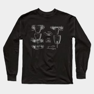 Automatic Bowling Machine Vintage Patent Drawing Long Sleeve T-Shirt